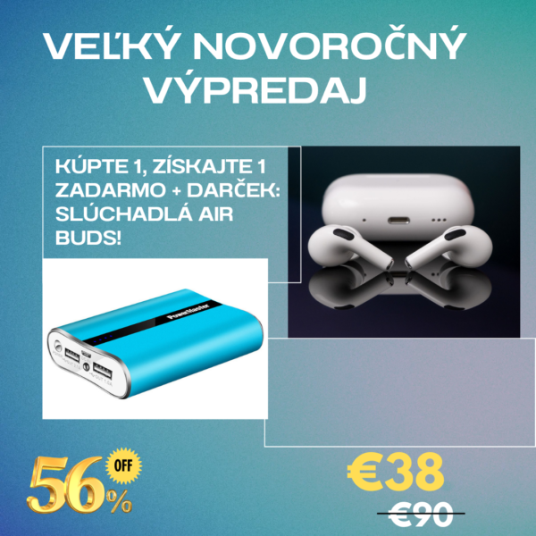 Power & Sound balík: Kúpte 1, získajte 1 zadarmo + bezplatné Air Buds